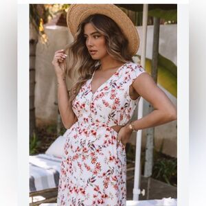 Lovestitch Nelly Cutout Midi Dress Size Medium